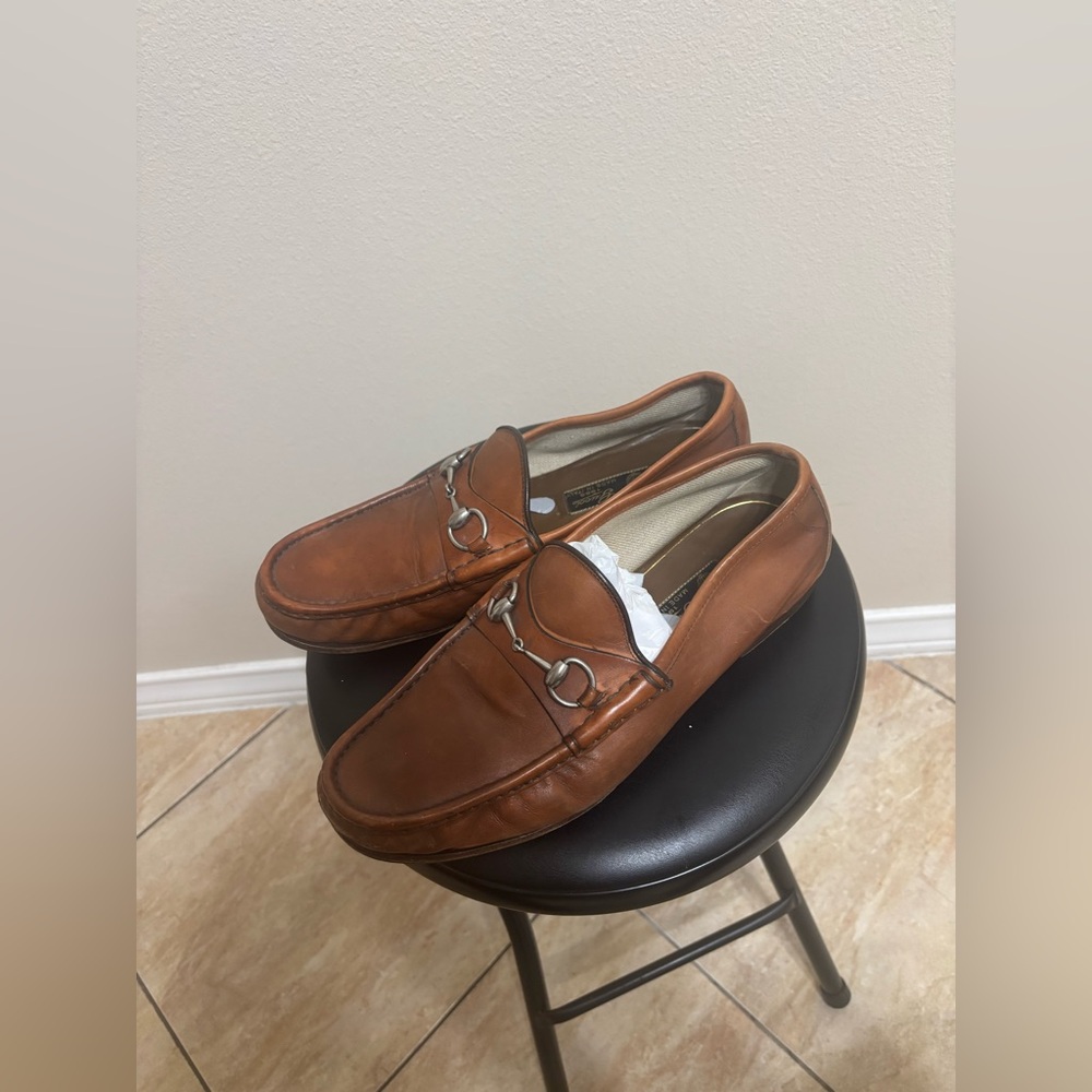 GUCCI 1953 Silver Horsebit Leather Loafer Brown Sz 10.5 $1000 Brixton Jordaan - Picture 14 of 15
